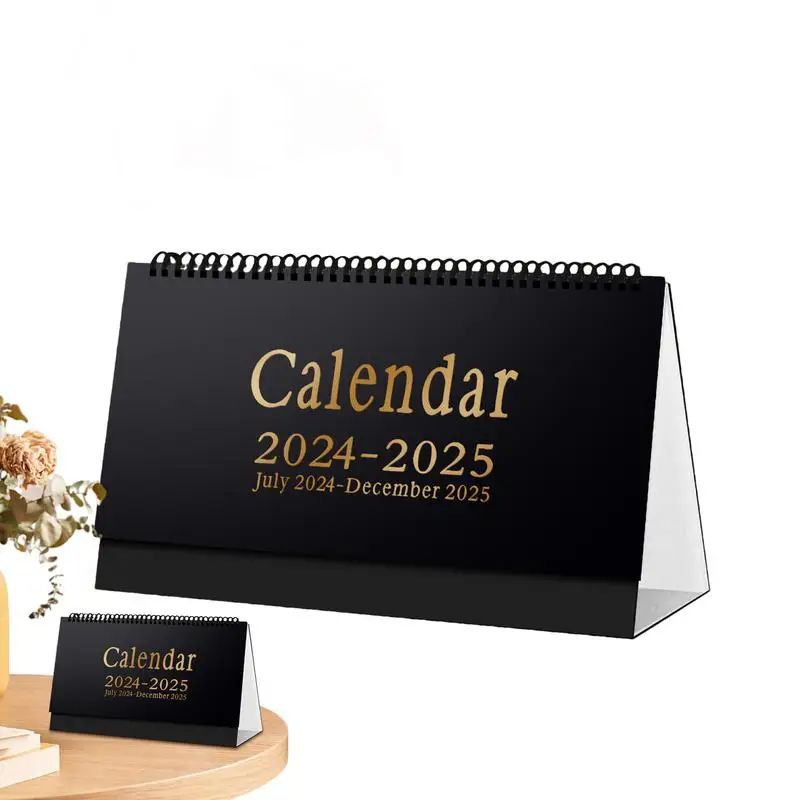 Desktop Calendar July 2024-2025 Monthly Planner To-Do List Calendar Desktop Free-Standing Calendar For Study Room Meeting Room