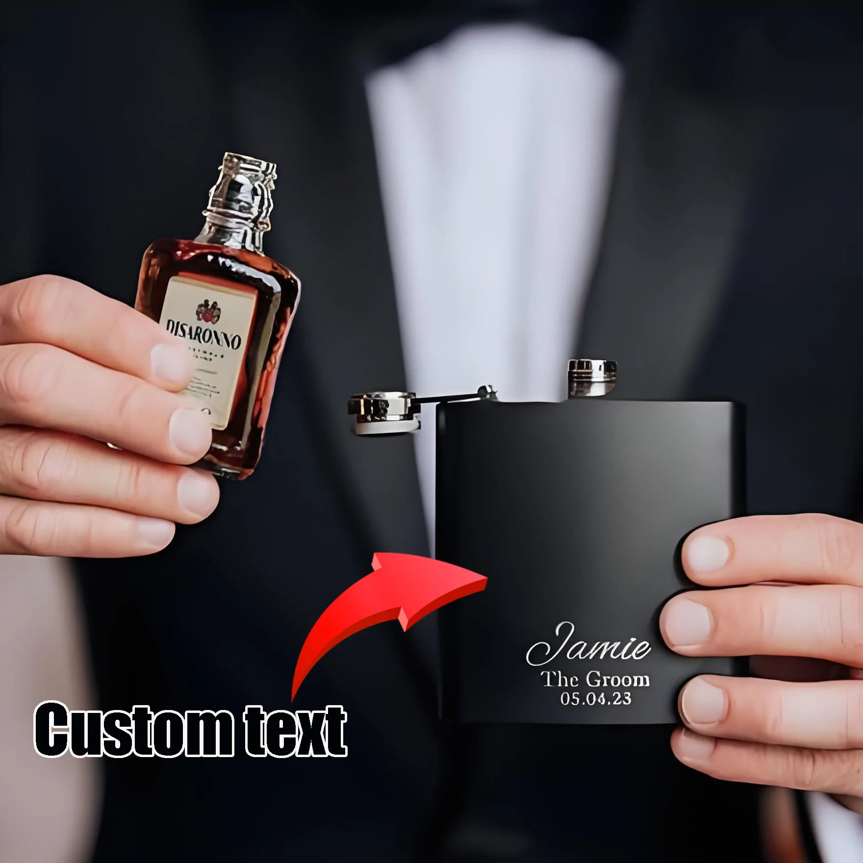 تخصيص الإبداعية 6 أوقية الفولاذ المقاوم للصدأ جيب الورك قارورة ويسكي المحمولة مخصصة مجموعة النبيذ شخصية هدية عيد