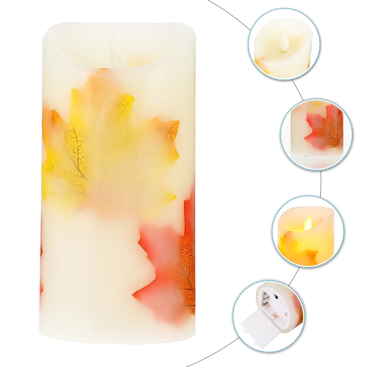 2 Pcs LED Electronic Simulation Lamp Decor Lamps Decorative Night Light Simulated Candles Paraffin Components Pillar