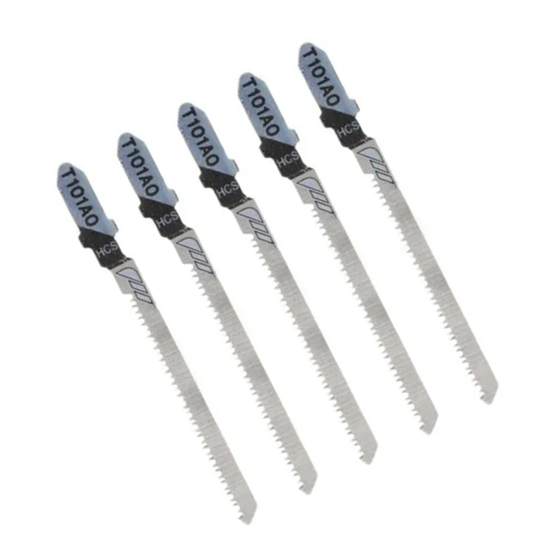 5PCS T101AO Contractor Jigsaw Blades Set Assorted T-Shank Jig Saw Blades for Wood Plastic and Metal Cutting