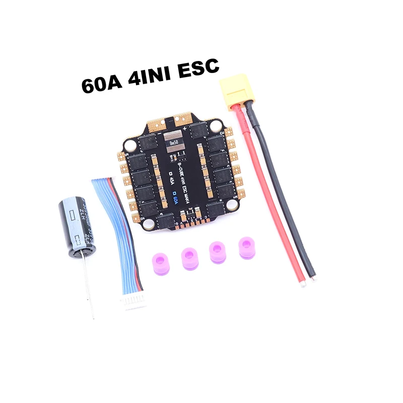 BLHELI_S 4IN1 45A 60A ESC Supporting 3-6S brushless motor Support DShot300 600/Multishot/Oneshot/PWM FPV UAV F4 Flight Control