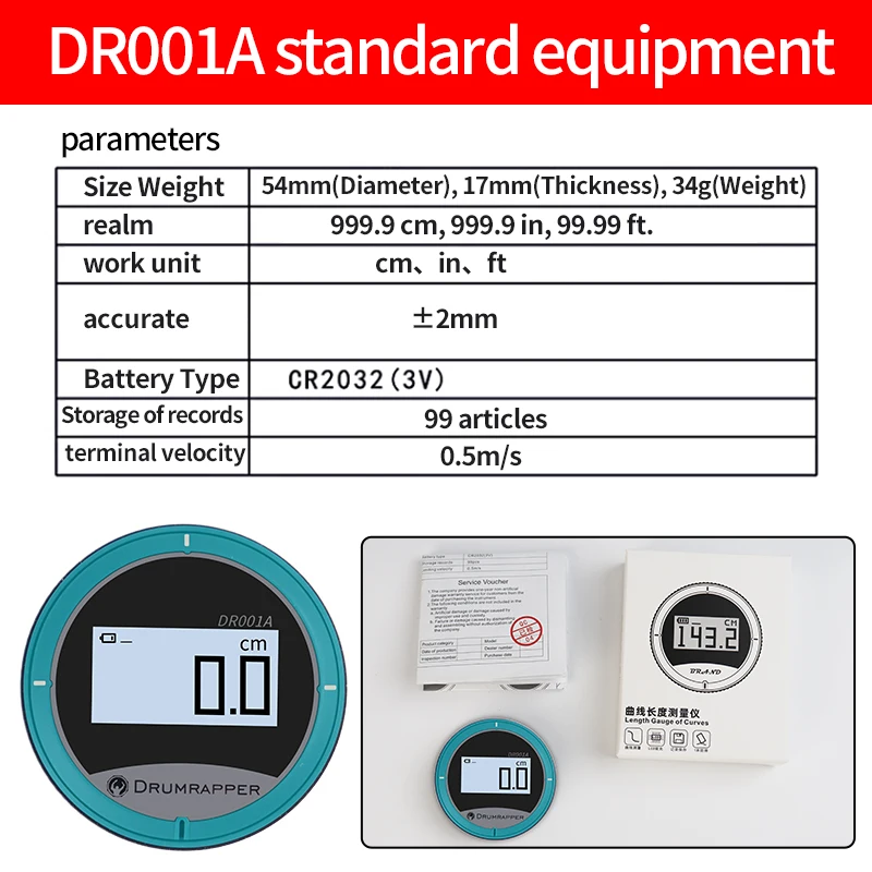 324 Ft Electronic Digital Tape Measure with LCD Display Digital Ruler Small Smart Long Distance Rolling Measuring Tool