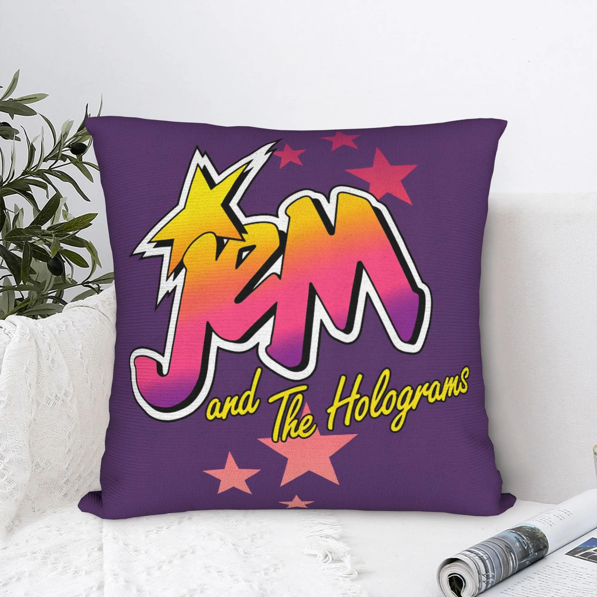 Funda de almohada Kpop Jem and the Holograms, funda de almohada cómoda para sofá, cama, sala de estar, fundas de almohada modernas