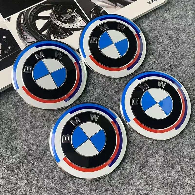 4Pcs 56mm Car Wheel Hub Center Caps Sticker Rim Cover Badge Emblem For BMW M M3 M5 X1 X3 X5 X6 E90 E91 E92 E93 F10 F30 E60 F13