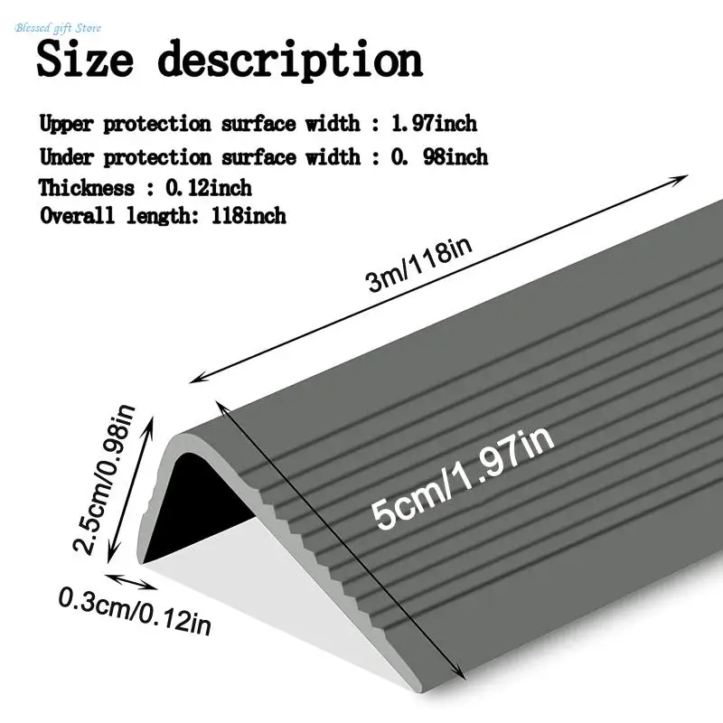 Adhesive Stair Protector Strip Non-slipping Tape L Press Line