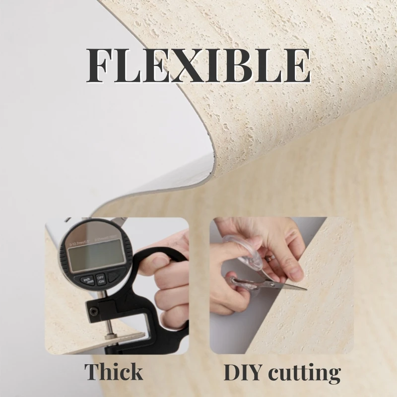 Soft Faux Travertine 3D Wallpapers Living Room Decoration Peel and Stick Wallpaper Flexible Thicken Self Adhesive Wall Sticker