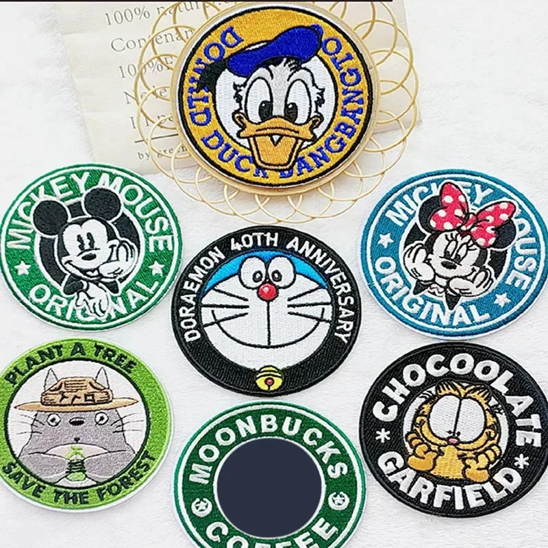 Mickey Mouse Badge Embroidery Patches on Clothes DIY T-shirt Pants Jeans Hoodies Accessories Sewing Patch for Women Girl Gift