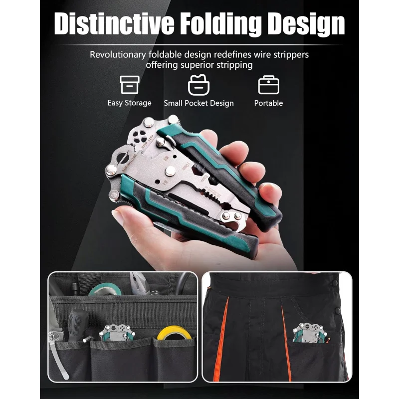 18 In 1 접이식 와이어 스트리퍼, 접이식 와이어 스트리핑 크림퍼, 다기능 와이어 스트리퍼 전기, S