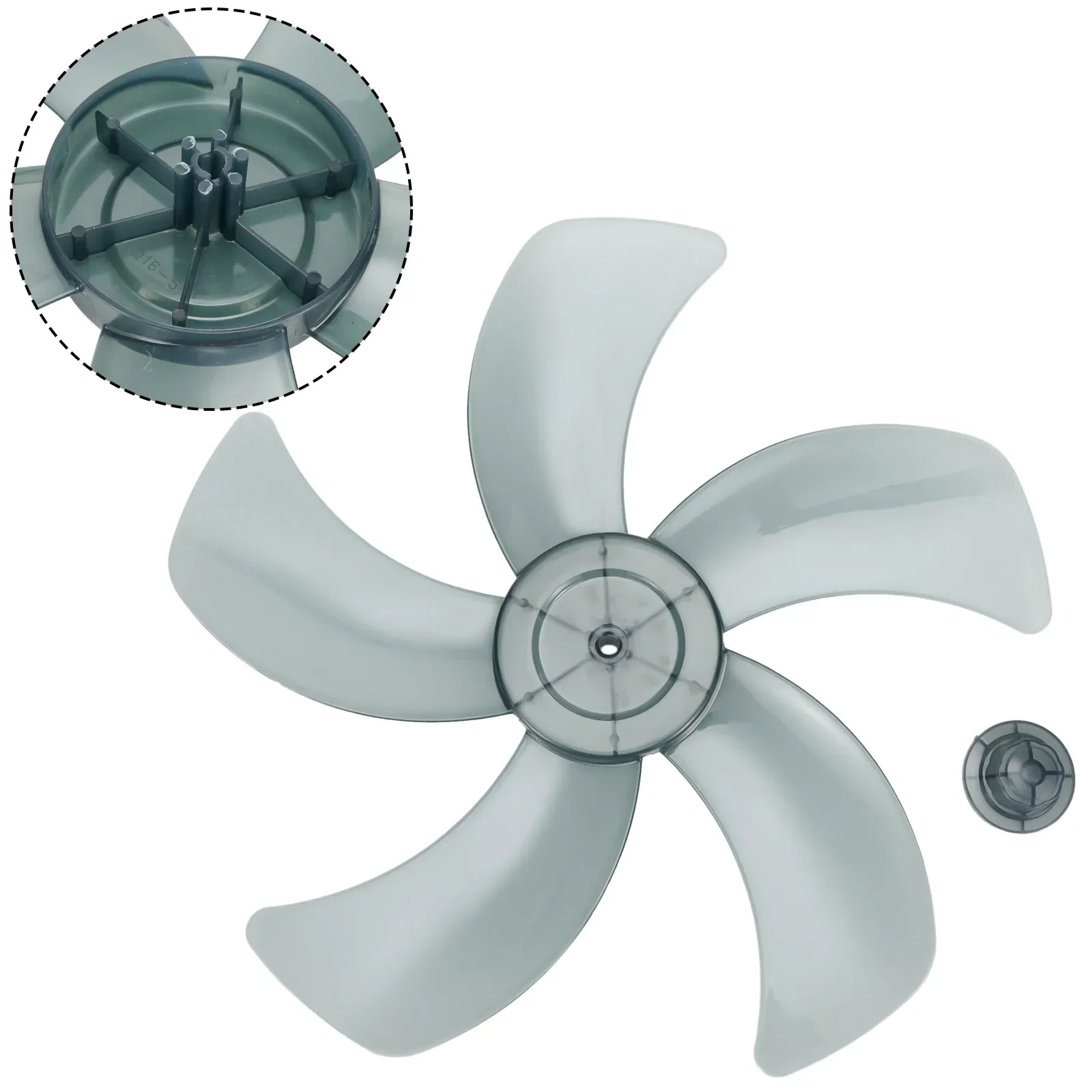 16 Inch Household Plastic Fan Blade Five Leaves With Nut Cover For Pedestal Floor Mounted Fan Blades Home Improvement