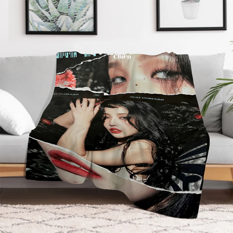 Kpop G-Gidle Blanket for Sofa Blankets & Throws Microfiber Bedding Knee Fleece Fluffy Soft Nap Decorative Custom Thick Warm Cute