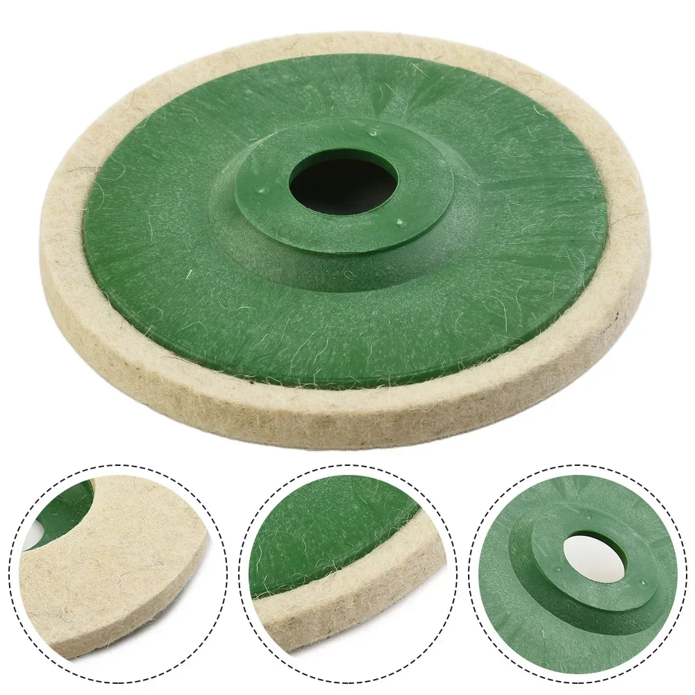 1pcs 125*22mm Wool Buffing Polishing Wheel Felt Pad 5 Inch Buffer Polish Discs Woodworking Tools Tool Accessories Lixadeira