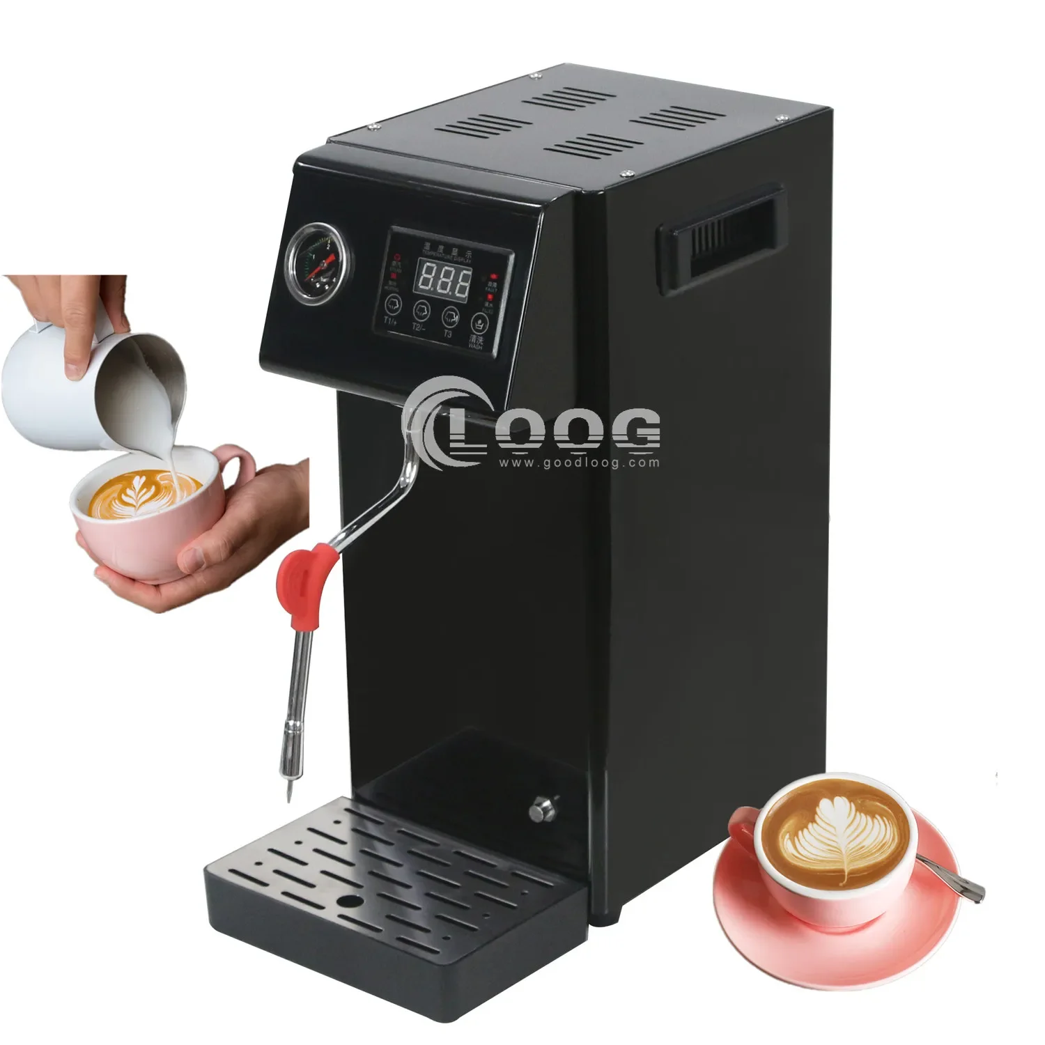 

110V 220V Electric Coffee Frother Professional Commercial Stainless Steel Automatic Milk Foaming Milk Steamer Machine