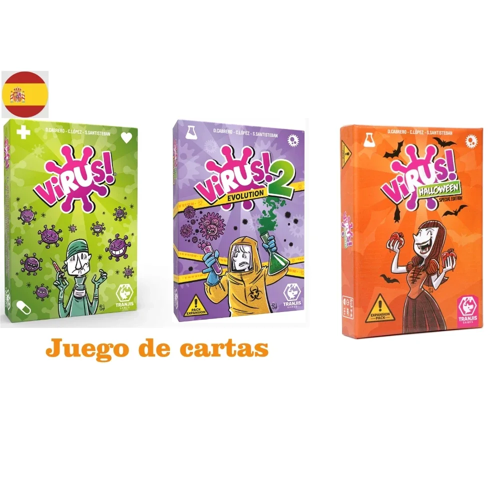 الفيروس! Juego de cartas El Juego mas Contagioso Edicion Espang +8 سنوات فيروس! 2 تطور (تعرض) جوجو دي كارتاس