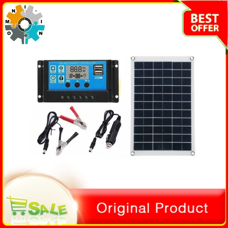 

omni-in 8W solar panel and controller kit, solar photovoltaic panel assembly, outdoor charging