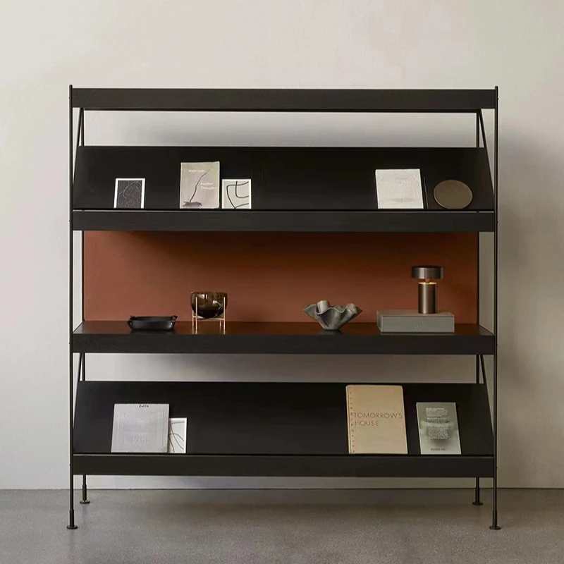 Magazine bookshelf multi-functional display shelf display and storage, multi-layer floor