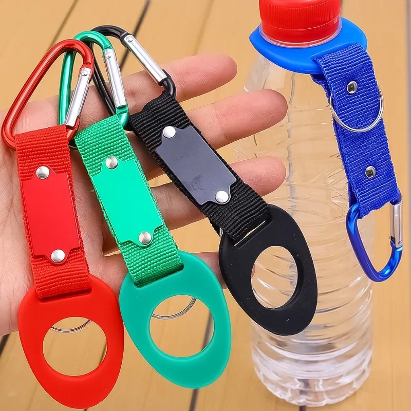 Water Bottle Holder Clip Outdoor Camping Hiking Sport Kettle Buckle Carabiner Belt Backpack Hanger Hook Climbing Accessories