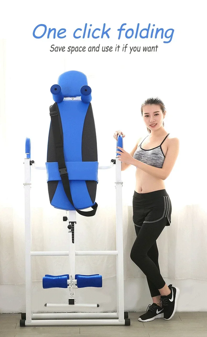 Máquina invertida pequena casa fitness equipamento de cabeça para baixo artefato de cabeça para baixo disco intervertebral alongamento de yoga cervical