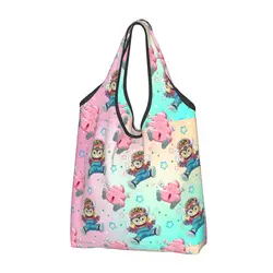 Custom Arale Norimaki And Poo Shopping Bag donna portatile di grande capacità generi alimentari Dr Slump Japan Manga Tote Shopper Bags