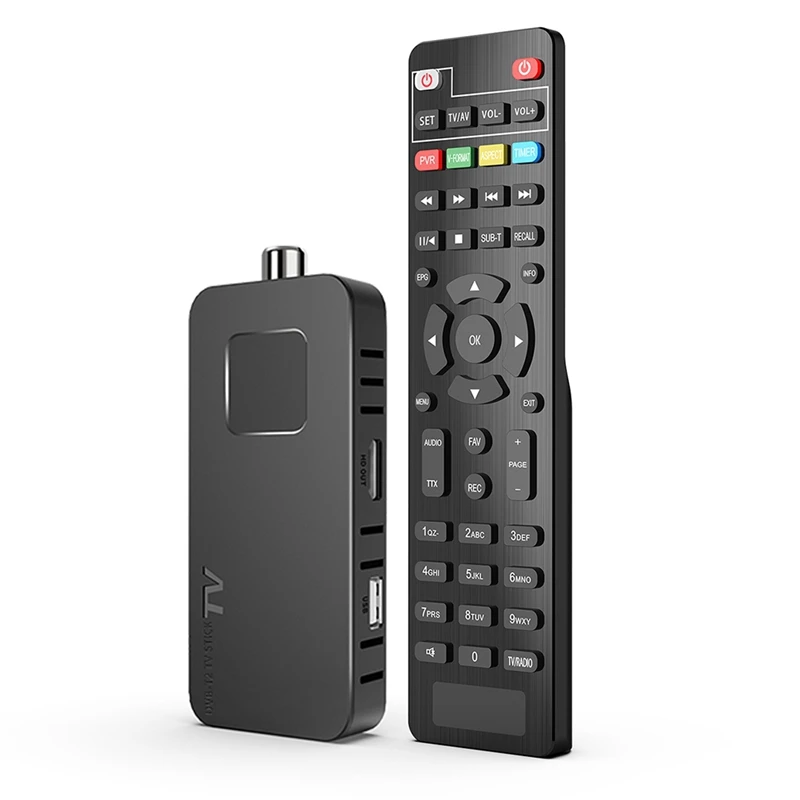 เครื่องรับสัญญาณ DVB-T2 HEVC H.265ยุโรป DVB-C กล่องรับสัญญาณทีวีดิจิตอลความละเอียดสูง DVB-T สำหรับ Y0UTUB WIFI สำหรับยุโรป VS พลาสติกสีดำ V7