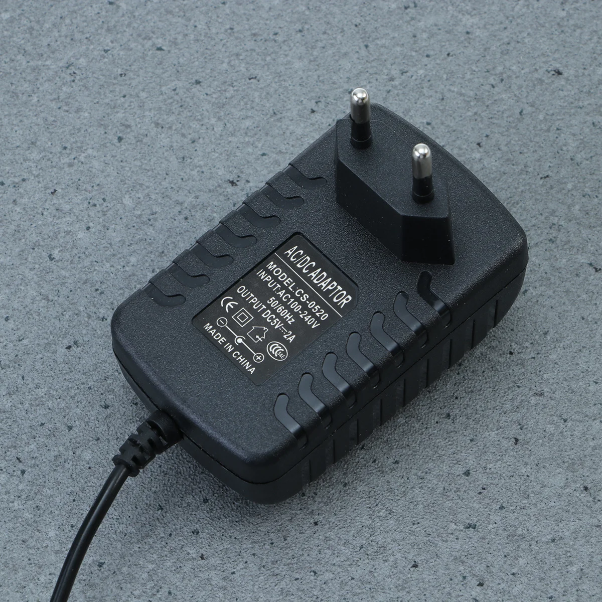 

Dc 5V 2a 3.5mm Eu Plug Power Adapter Black Durable Plastic Metal Portable for Travel Home 6V 1a Power Adapter