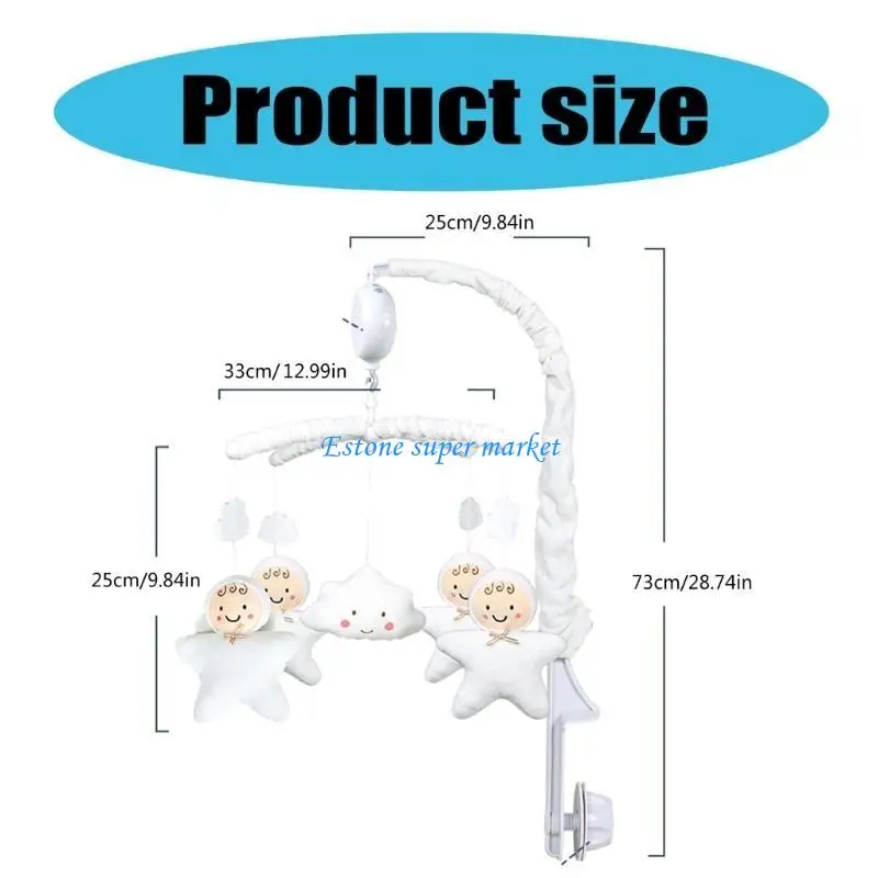 090B صندوق الموسيقى تهويدة أجراس الخشخيشة صندوق الموسيقى لعبة معلقة Windup للطفل #6