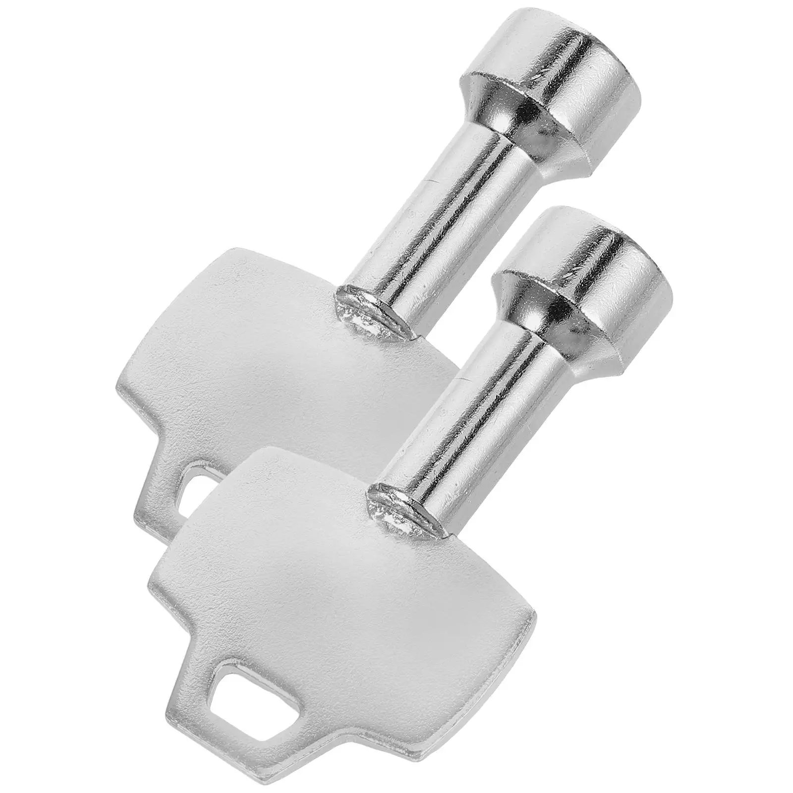 

2pcs Trash Can Key Metal Lock Keys for Outdoor Peel Box Universal Triangle Spanner Silver Reliable Fits Storage Tools