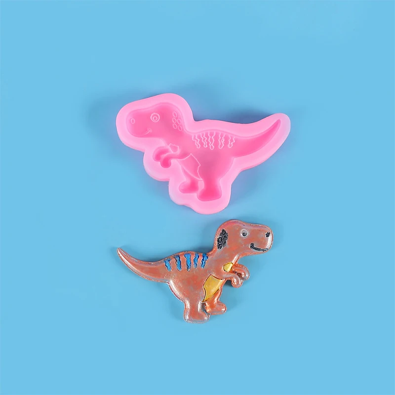 DIY Drip Cartoon Dinosaur Modeling Silicone Mold Triceratops Tyrannosaurus Rex Chocolate Cookie Baking Tools Kitchen Supplies