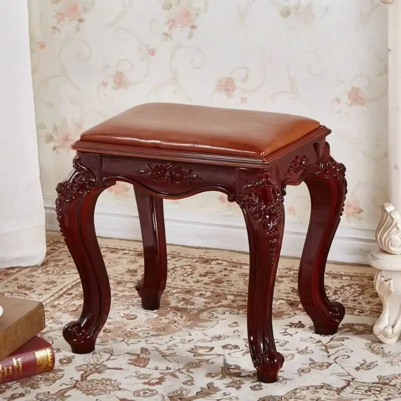 

Элегантный скандинавский османский табурет европейского дизайна с мягкой обивкой из кожи/бархата для спальни, гостиной, входа - мебель для дома