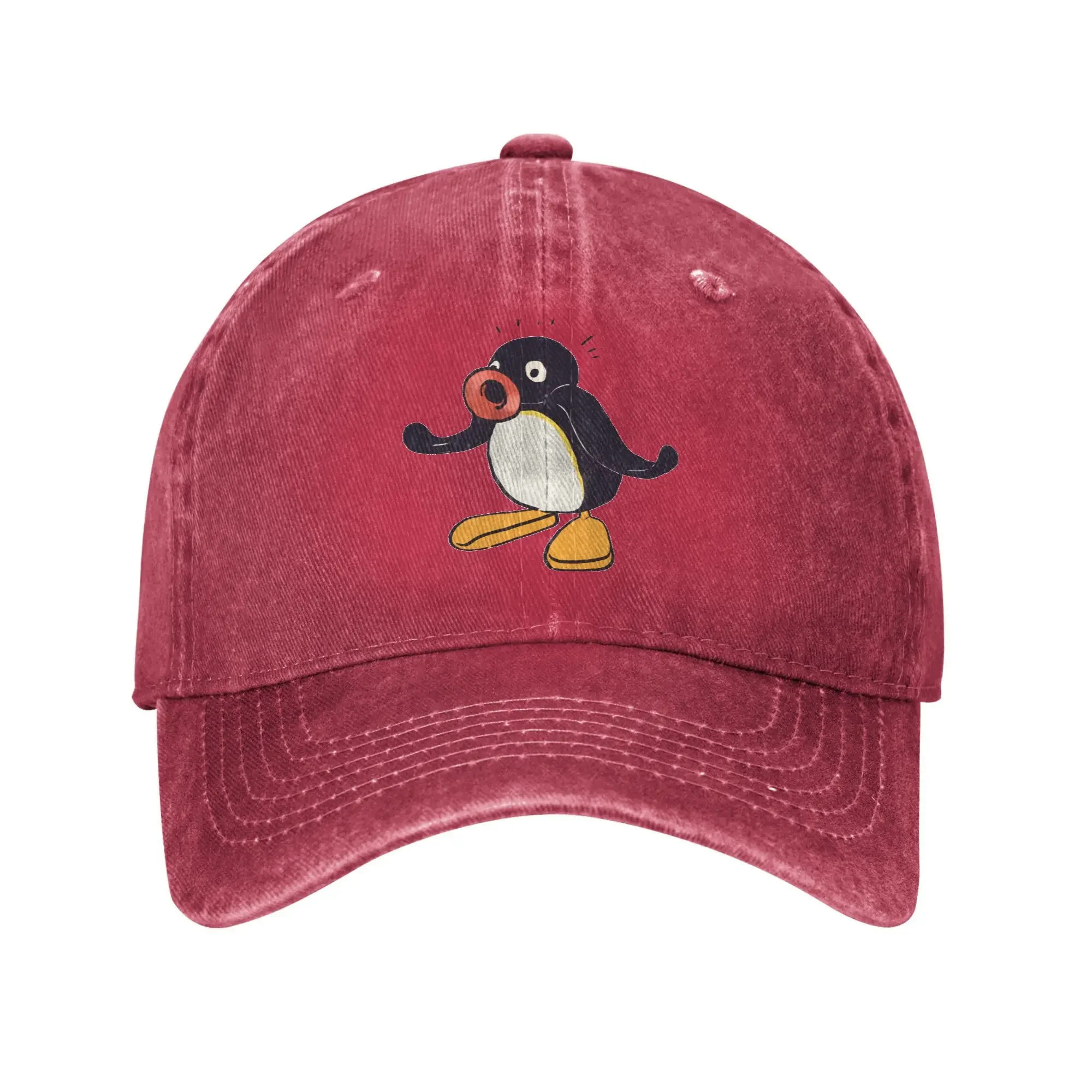 

Noot Noot Pingu Casual Baseball Cap For Couple Cap Fishing Hat Fashion Wholesale cute hat washed retro sun shading baseball cap