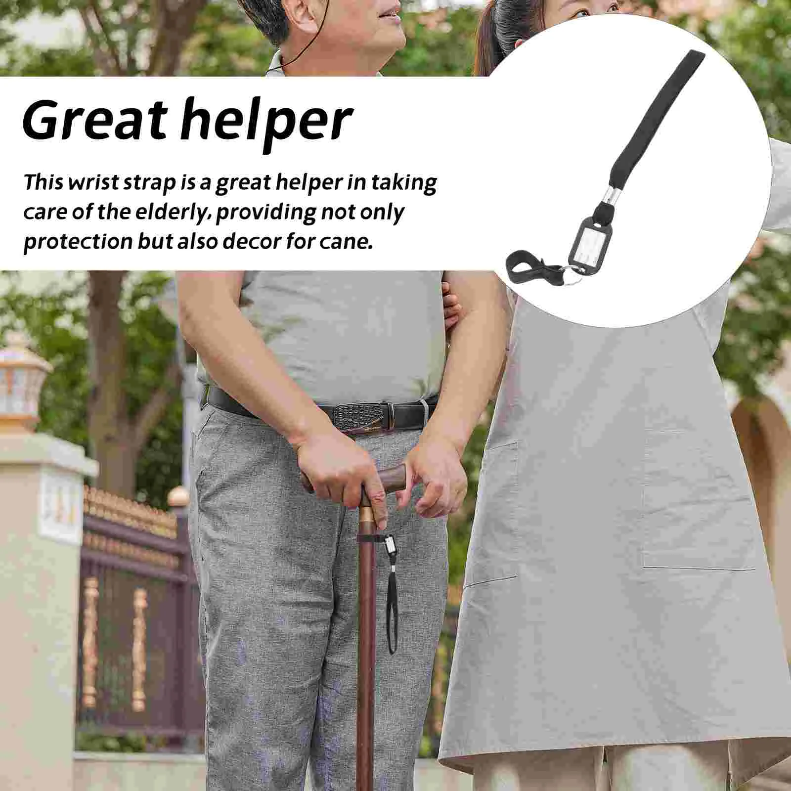 2 Pcs Crutch Bracelet Cane Wrist Straps Trekking Poles for Holders Plastic Walking Lanyard