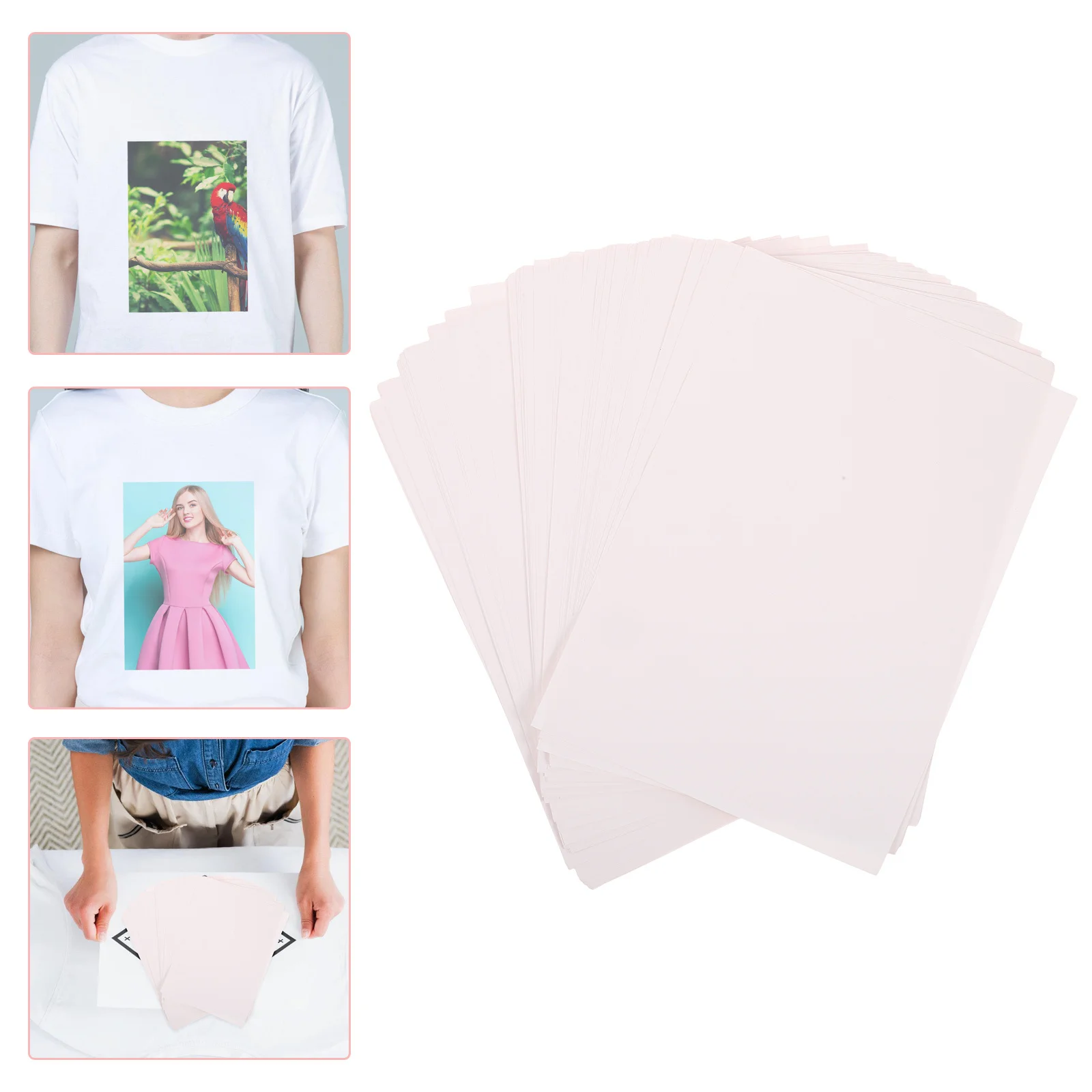 100Pcs Heat Transfer Papers Sublimation Paper for Clothing Ceramic Items Printable Transfer Paper Bulk Quick Dry Tear Resistant