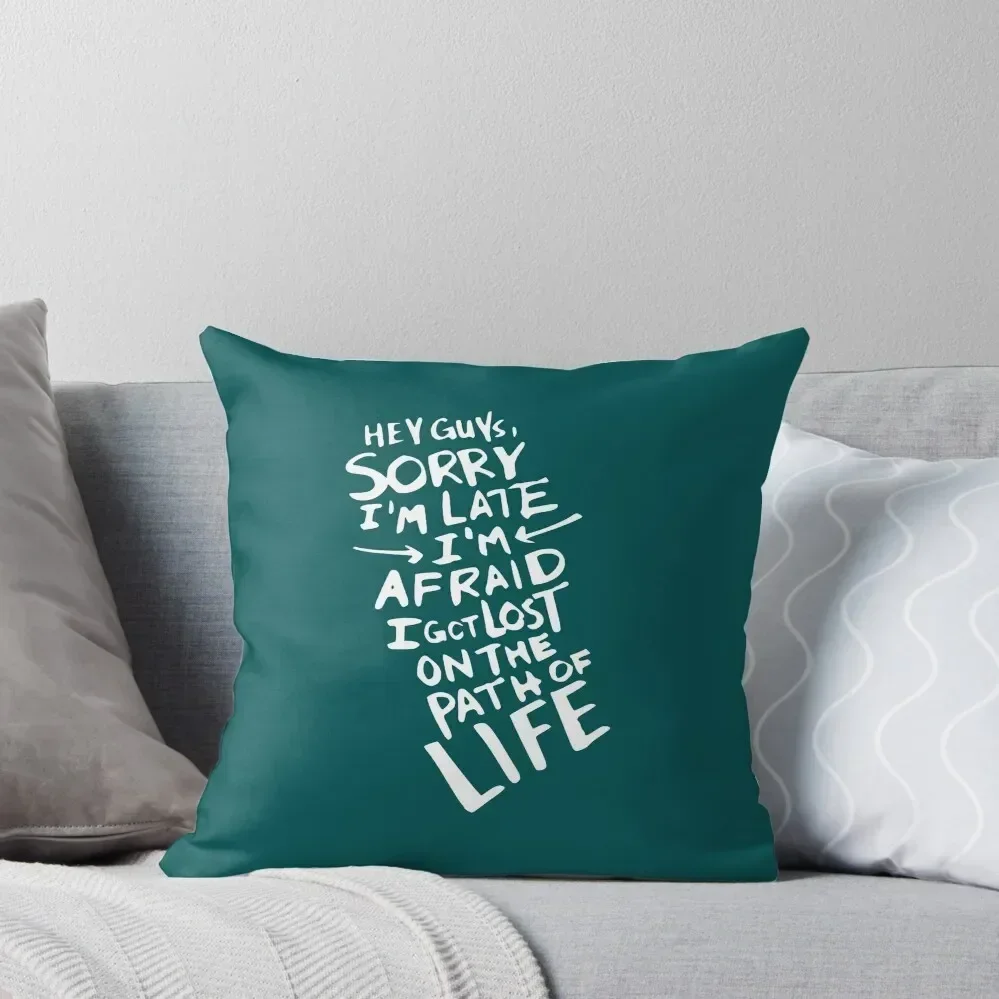 

Hey Guys, Sorry I am Late Throw Pillow Plaid Sofa Pillow Covers Decorative Cushion Child Luxury Pillow Case
