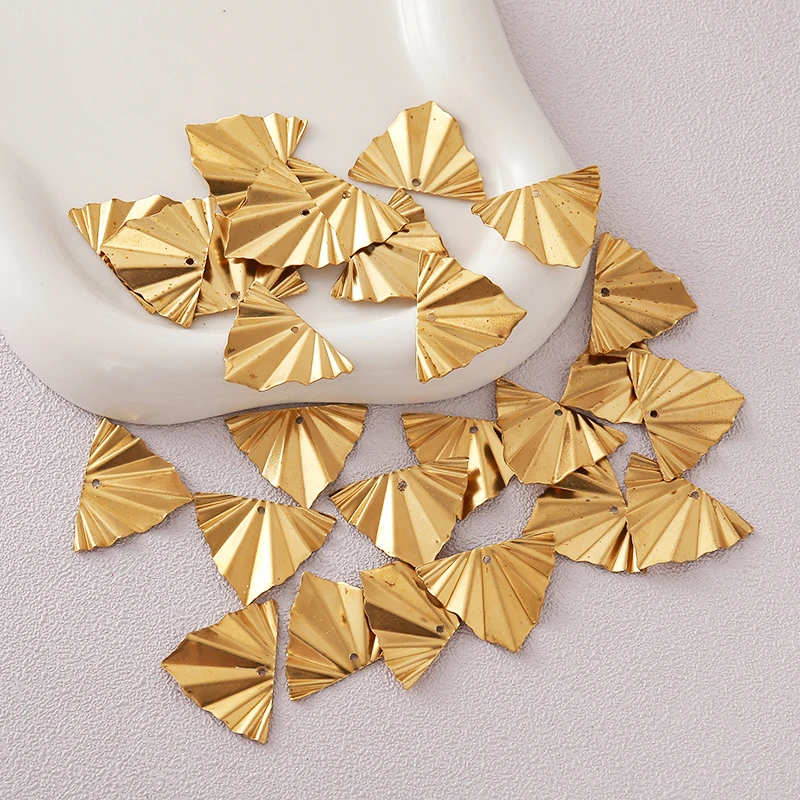 

20PCS primary color brass triangle water ripple DIY accessories for handmade lovers