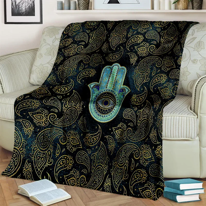 3D Evil Eye Nazar Tree of Life HD Blanket,Soft Throw Blanket for Home Bedroom Bed Sofa Picnic Travel Office Cover Blanket Kids