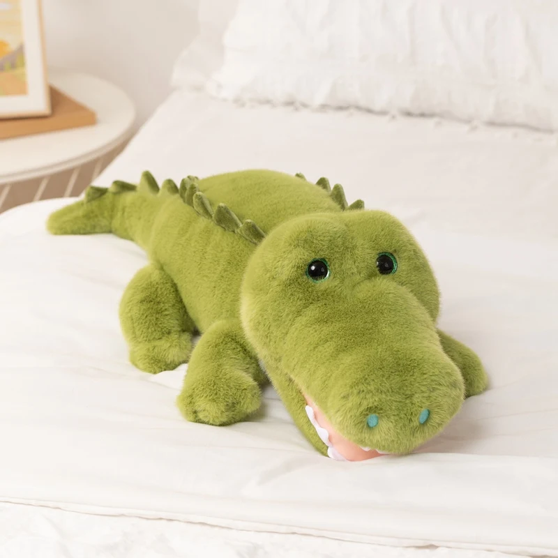 

65-80cm Simulation Crocodile Plush Toys Lifelike Stuffed Animals Fluffly Big Mouth Crocodile Doll Soft KidsToys Girls Gift Decor