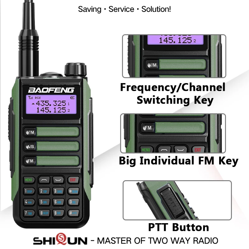UV16 Baofeng Max Walkie Talkie Professional UV16r Ham 2 Way Radio Battery V2 Plus 10W Powerful Waterproof VHF UHF USB-C Charger