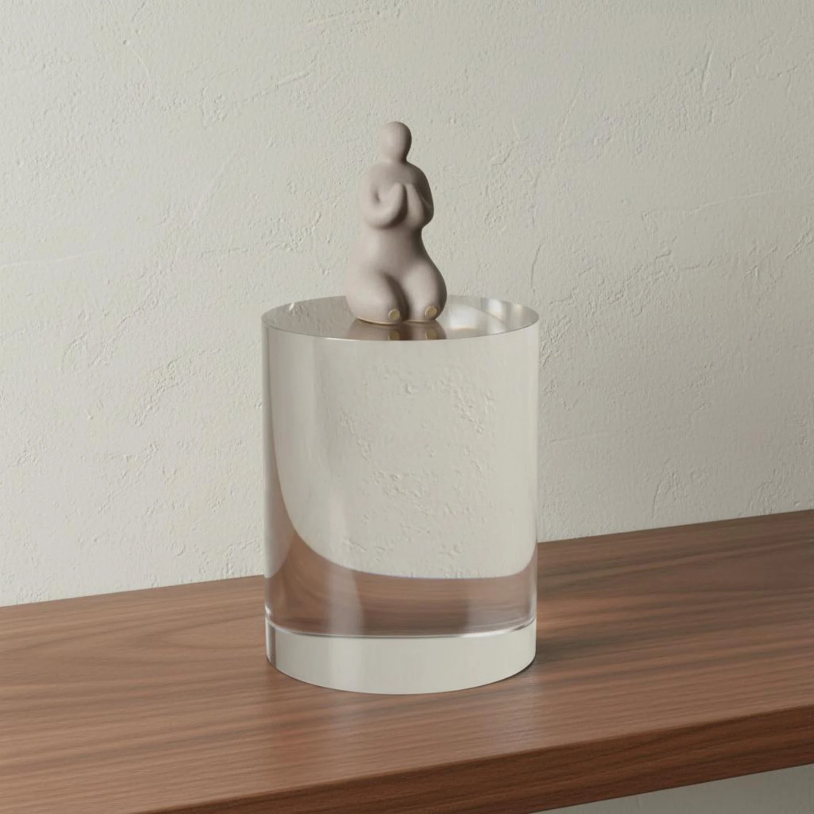 8 Pieces Acrylic Cylinder Riser Polished Surface Transparent Acrylic Pedestal Clear Cylinder Pedestal Lightweight