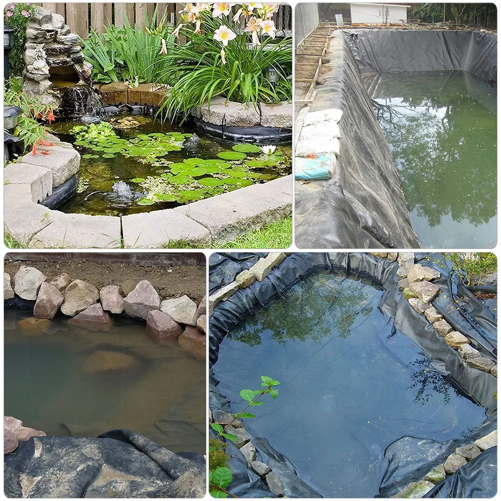 

2m x 3m HDPE Impermeable Membrane Pond Liner Cloth for Fish Waterproof Garden Supplies Pool Liner Film Flexible Long Life