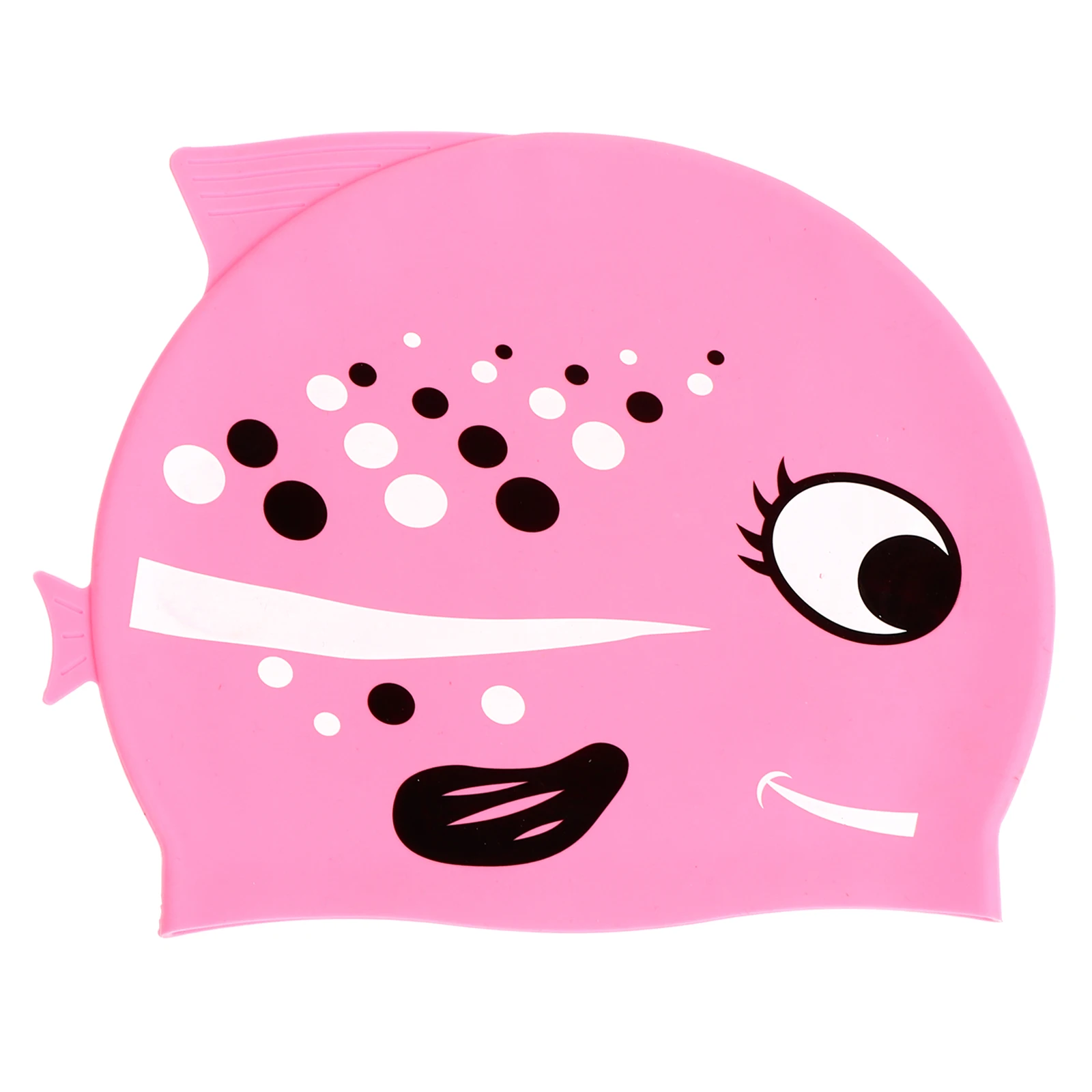 قبعة سباحة من السيليكون بتصميم سمكة قبعة استحمام لممارسة السباحة والأنشطة الشاطئية