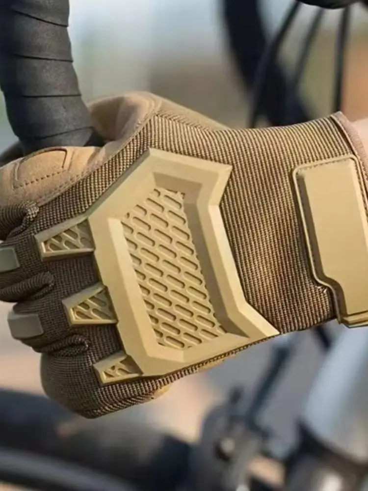 AliExpress Swokii 1Pair Tactical Gloves for Adult Unisex Anti-Slip Full Finger Cycling Glove Outdoor Sport Motorcycle Cycling Hiking Touchscreen