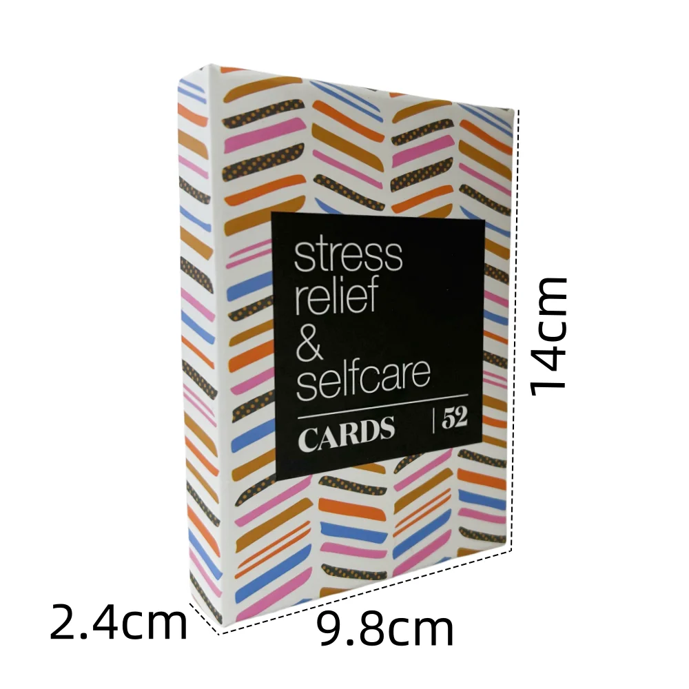 52 Stress Less & Self Care Cards Game Mindfulness Board Game Deck Playing Cards