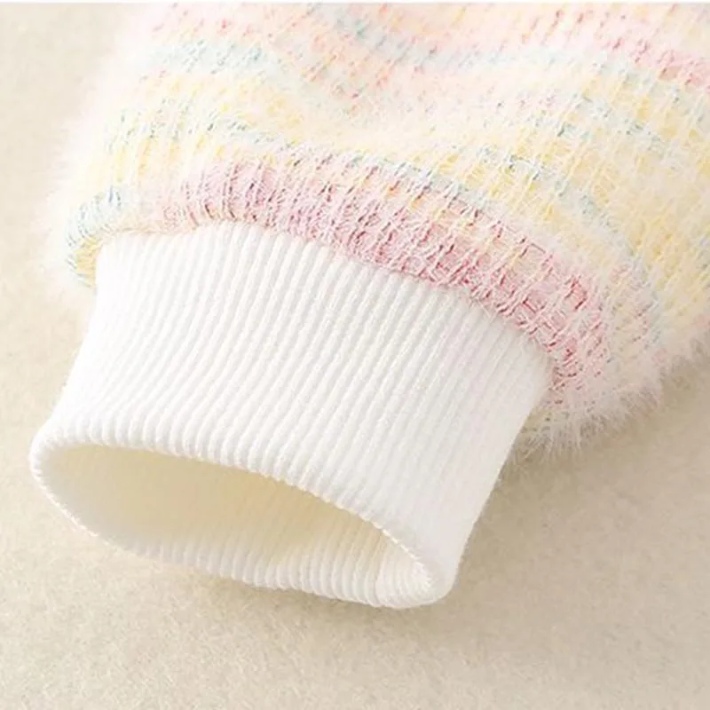 الشتاء الوليد الاطفال محبوك بذلة سميكة تسلق رومبير طفل الفتيان الفتيات بلون عادية الخريف الشتاء ملابس الطفل