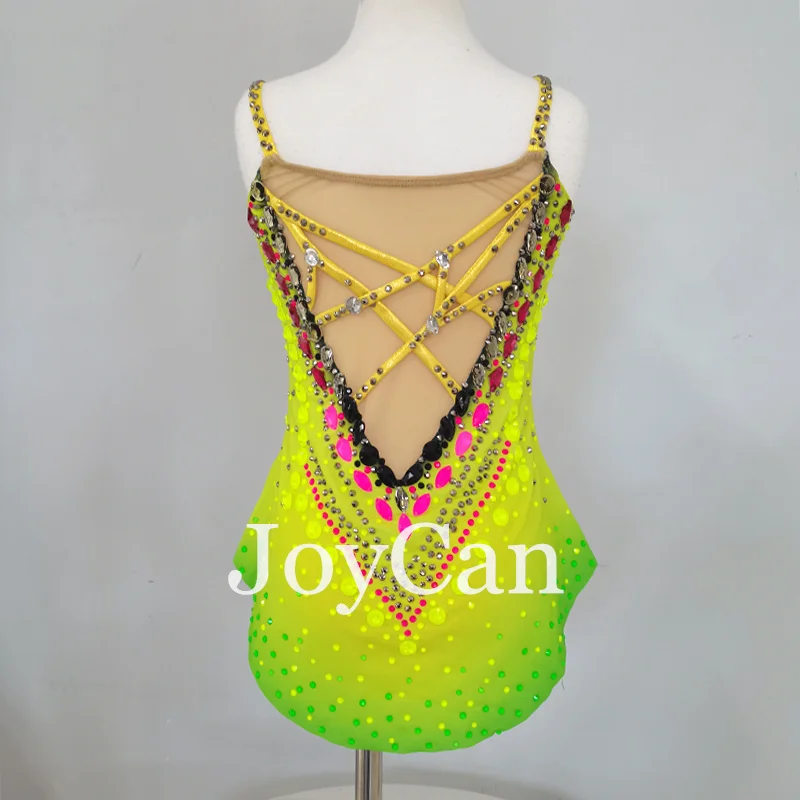 Joycan Rhthmic Gymnastik Trikots Mädchen Frauen gelb Spandex elegante Tanz kleidung für die Konkurrenz