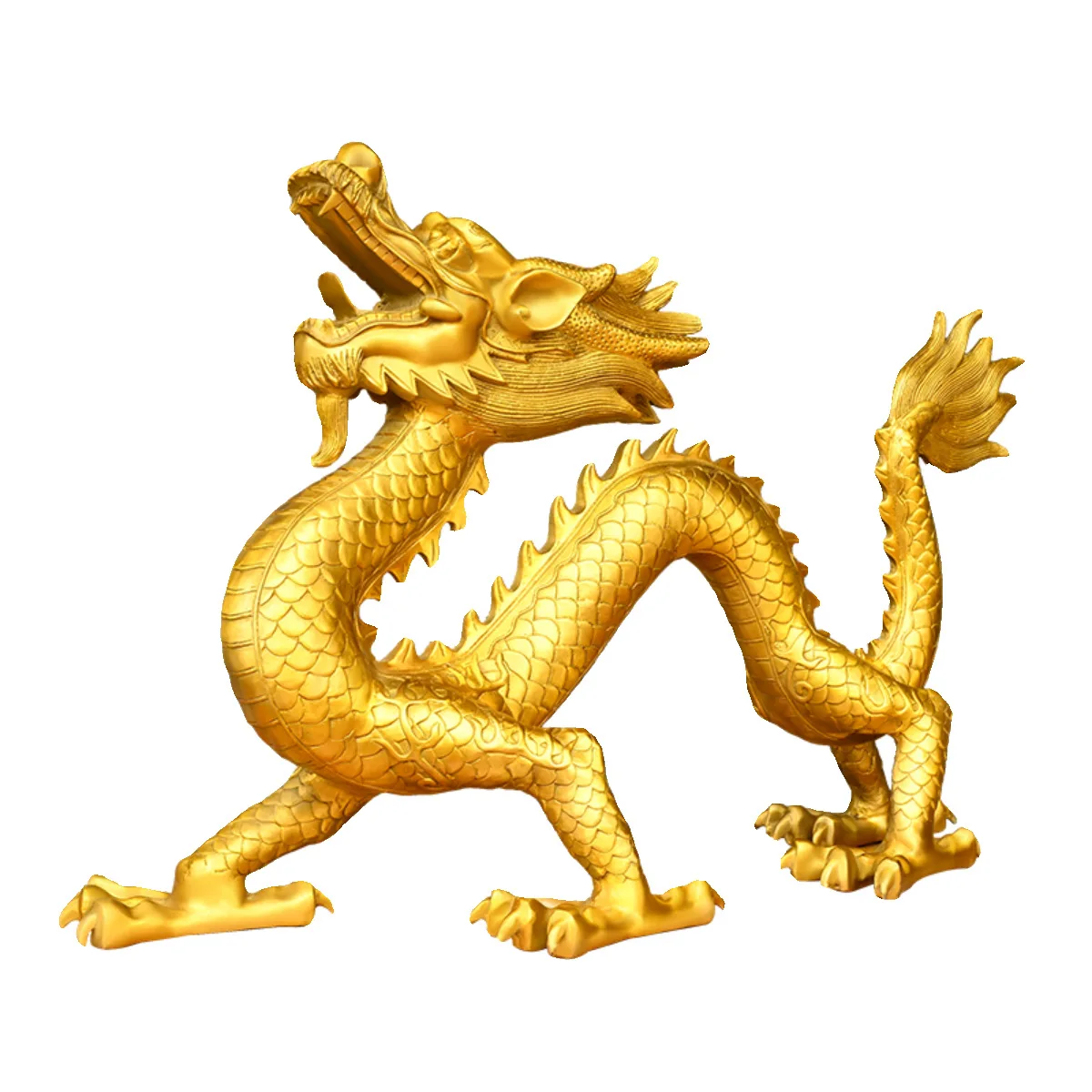 Bronze Dragon, Zodiac Auspicious Dragon, Walking Dragon, Golden Dragon