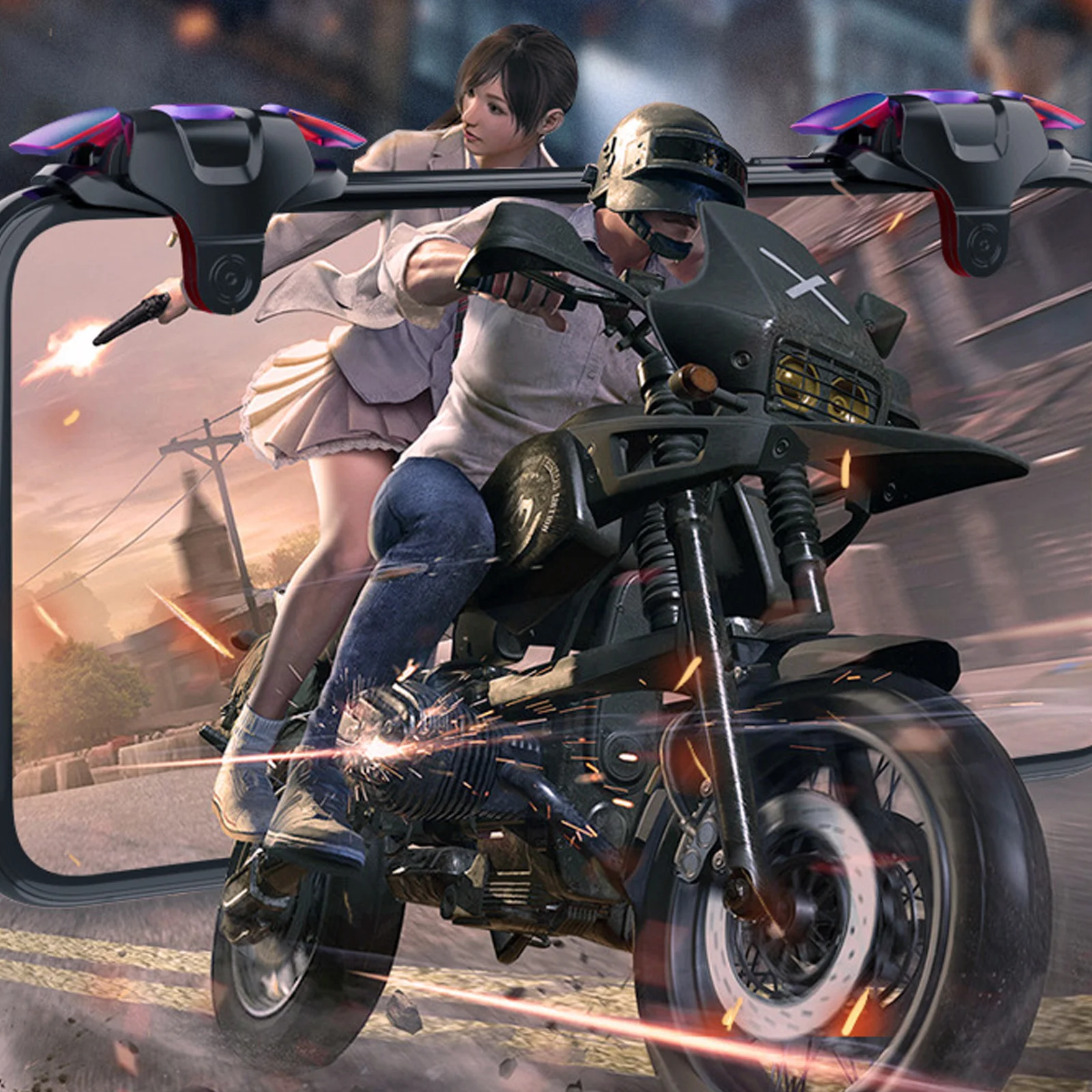 

1 Pair Game Trigger Gamepad Portable Compact Sturdy Gaming Controller For Mobile Phones Accessories