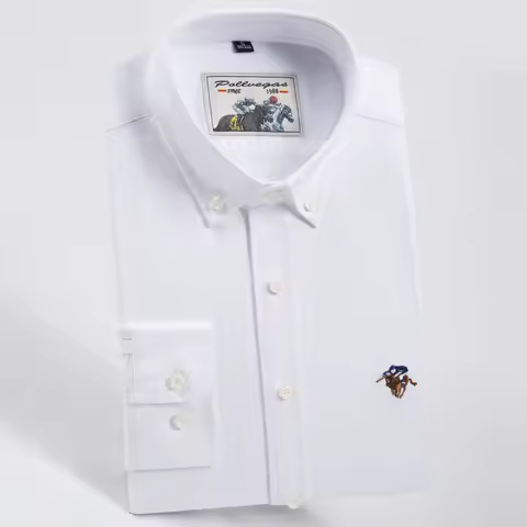 2025 Men's short Sleeve Oxford Casual Shirt 100% Cotton Fashion Grid Stripe Male Luxury Shirts Button-down White Soft Colthing