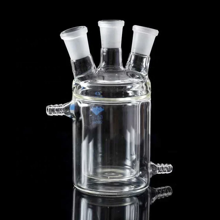Tiandi Lab 250ml Three Neck Glass Jacketed Reactor Flask
