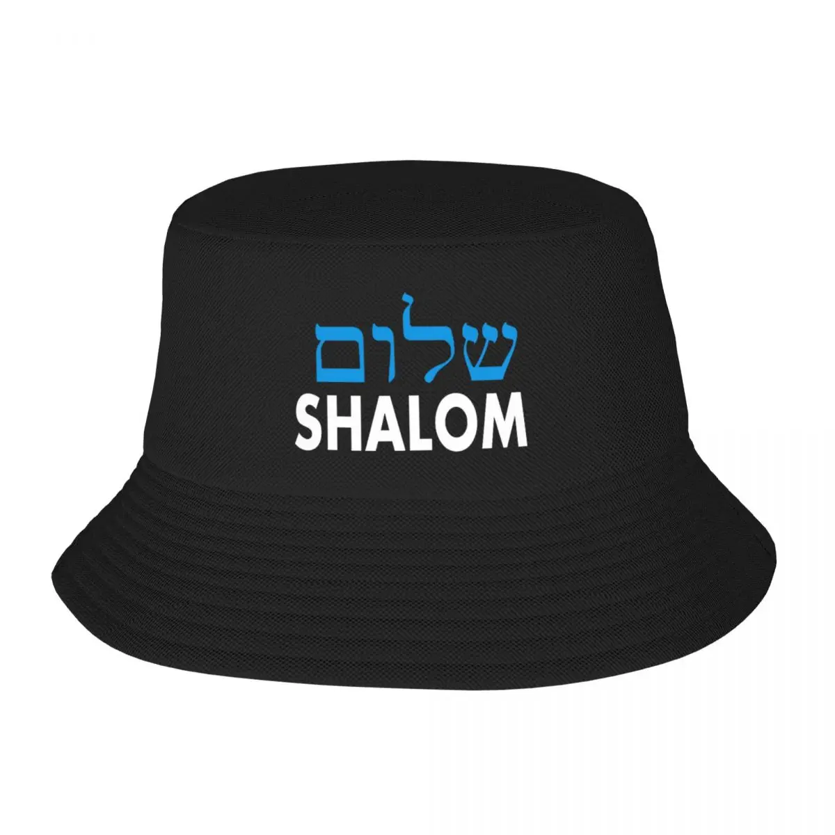 Shalom Hebrew Greek Language Peace Jesus Christ Christian Jewish Bucket Hat Summer Basin Cap Hip Hop Fishing Fisherman Hat