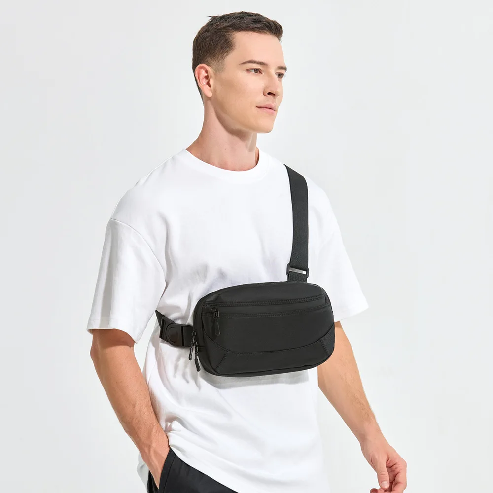 

Мужская легкая повседневная нагрудная сумка в японском стиле, большая вместительная сумка через плечо, модная спортивная поясная сумка