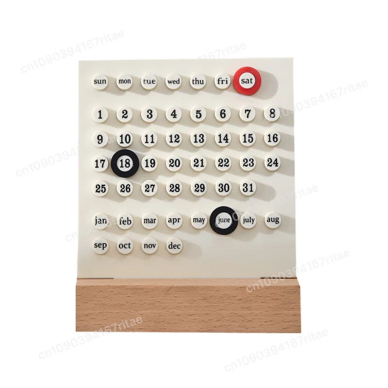 

Ring Calendar Perpetual Stand Desktop Display For Home Bedroom Living Room Office Desk Week Month Day Date Wall Decor